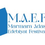 MAEF – Marmara Adası Edebiyat Festivali logosu, kültür ve edebiyatı simgeleyen özgün grafik tasarımı